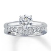 Thumbnail Image 3 of Previously Owned Diamond Enhancer Ring 3/8 ct tw Round-cut 14K White Gold - Size 9.5