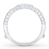 Previously Owned Diamond Enhancer Ring 3/4 ct tw Round & Baguette-cut 14K White Gold