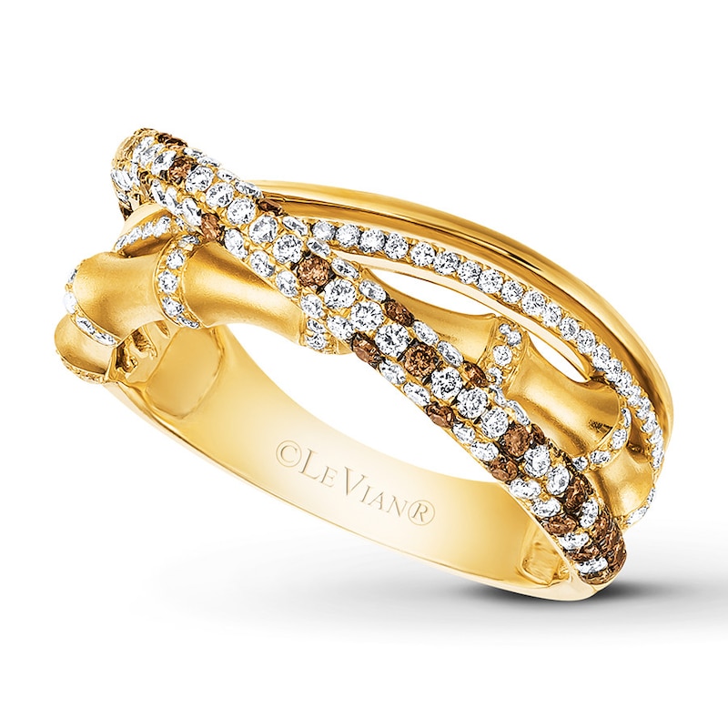 Main Image 1 of Previously Owned Le Vian Chocolate Diamond Ring 7/8 ct tw Round-cut 14K Honey Gold - Size 10.25