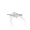 Thumbnail Image 1 of Previously Owned Ever Us Two-Stone Anniversary Ring 3/4 ct tw Round-cut Diamonds 14K White Gold - Size 9.75