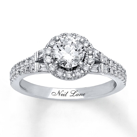 Previously Owned Neil Lane Engagement Ring 1-1/8 ct tw Diamonds 14K White Gold