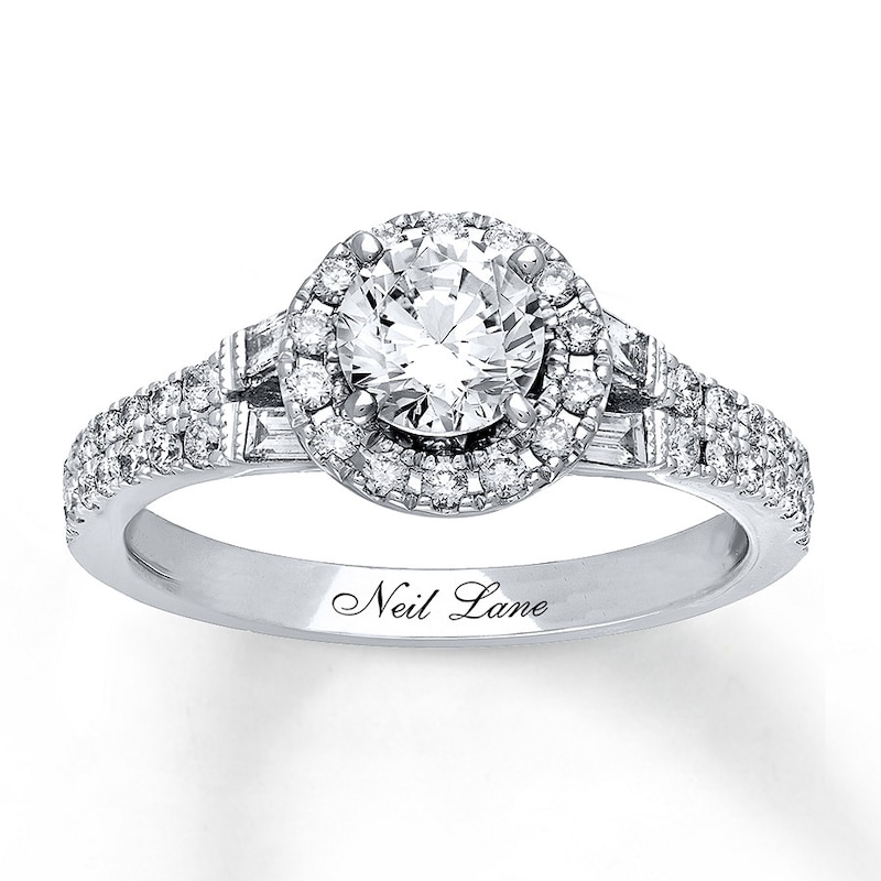 Main Image 1 of Previously Owned Neil Lane Engagement Ring 1-1/8 ct tw Diamonds 14K White Gold