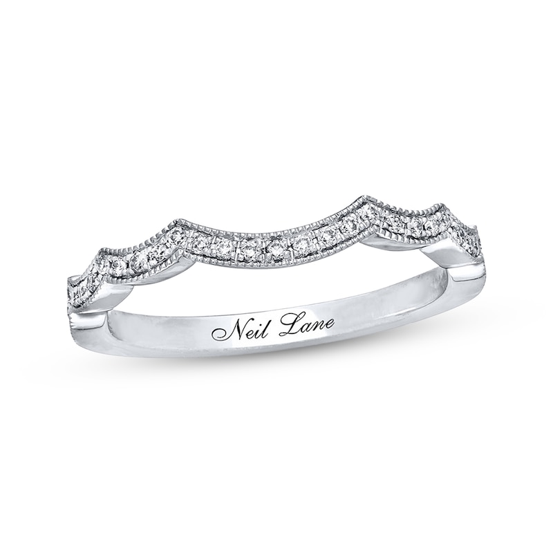 Main Image 1 of Previously Owned Neil Lane Wedding Band 1/6 ct tw Round-cut Diamonds 14K White Gold - Size 5