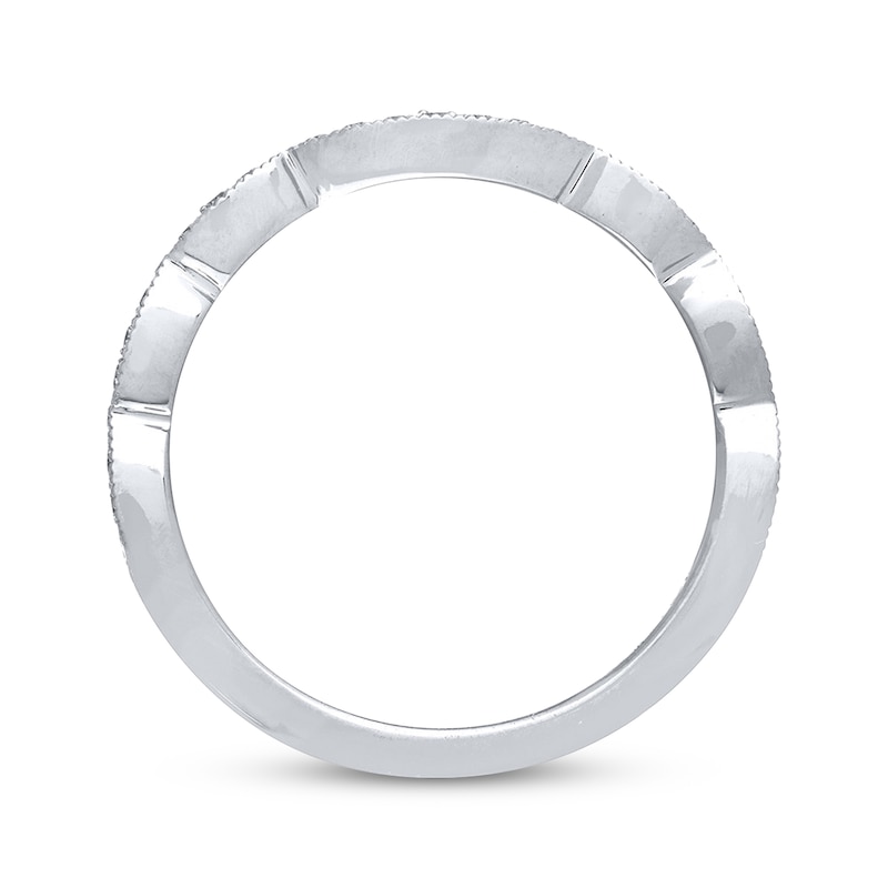 Main Image 2 of Previously Owned Neil Lane Wedding Band 1/6 ct tw Round-cut Diamonds 14K White Gold - Size 5