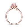 Thumbnail Image 2 of Previously Owned Morganite Engagement Ring 1/4 ct tw Round-cut Diamonds 14K Rose Gold