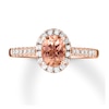 Thumbnail Image 5 of Previously Owned Morganite Engagement Ring 1/4 ct tw Round-cut Diamonds 14K Rose Gold