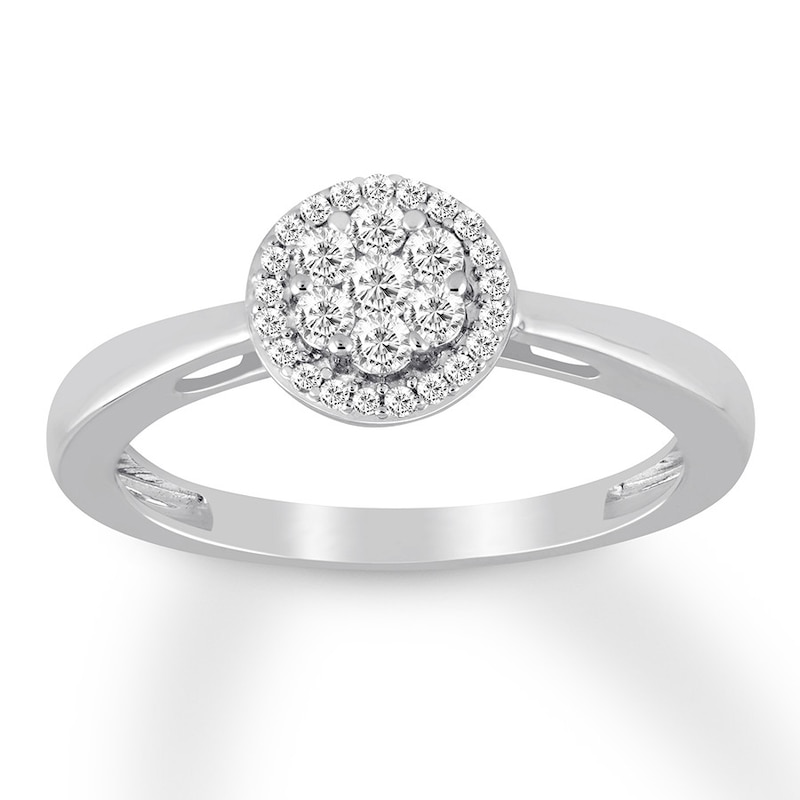 Previously Owned Diamond Ring 1/4 ct tw Round-cut 10K White Gold