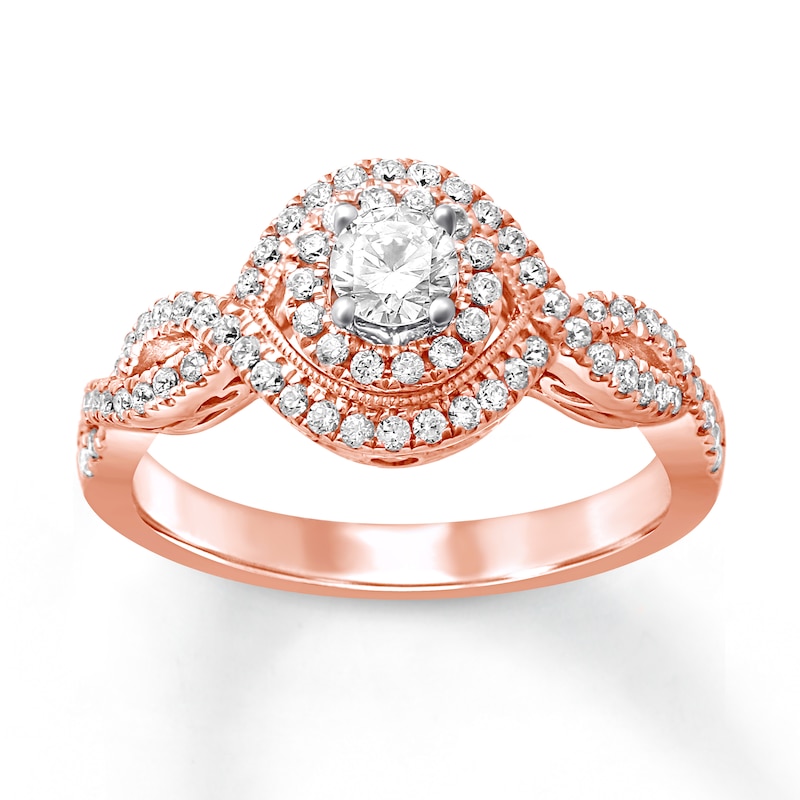 Previously Owned Diamond Engagement Ring 5/8 ct tw Round-cut 14K Rose Gold