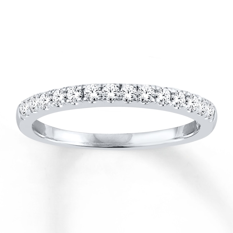 Main Image 1 of Previously Owned Diamond Anniversary Band 1/3 ct tw Round-cut 10K White Gold