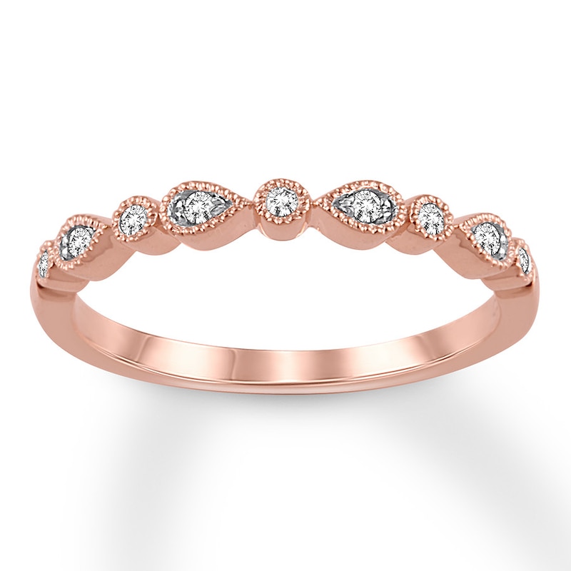Main Image 1 of Previously Owned Diamond Anniversary Band 1/15 ct tw Round-cut 14K Rose Gold