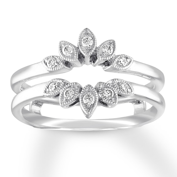 Previously Owned Diamond Enhancer Ring 1/8 ct tw Round-cut 14K White Gold