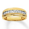 Thumbnail Image 0 of Previously Owned Men's Wedding Band 1/2 ct tw Round-cut Diamonds 10K Yellow Gold