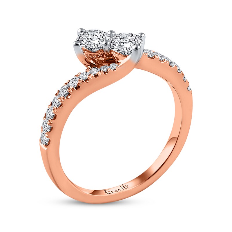 Main Image 2 of Previously Owned Ever Us Two-Stone Anniversary Ring 1/2 ct tw Diamonds 14K Rose Gold