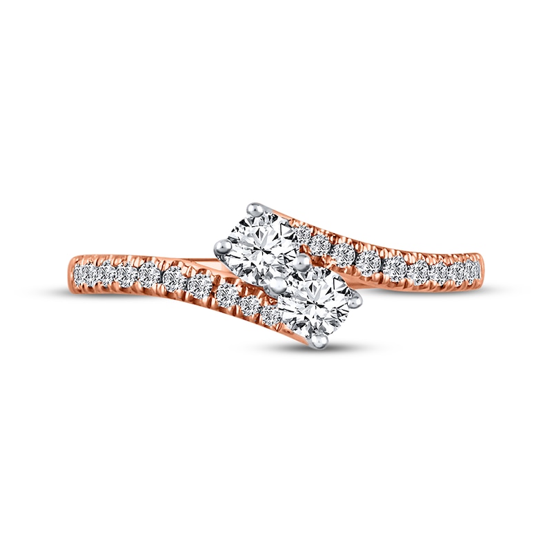 Main Image 3 of Previously Owned Ever Us Two-Stone Anniversary Ring 1/2 ct tw Diamonds 14K Rose Gold