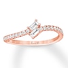 Thumbnail Image 1 of Previously Owned Ever Us Diamond Ring 1/4 ct tw Baguette & Round 10K Rose Gold