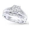 Thumbnail Image 1 of Previously Owned Diamond Bridal Set 1/2 ct tw Round-cut 10K White Gold