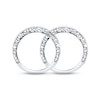 Thumbnail Image 2 of Previously Owned Scroll-Work Double Wedding Band 14K White Gold