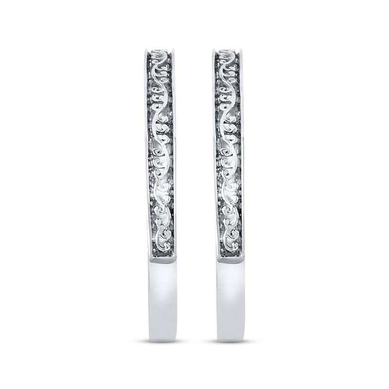 Main Image 3 of Previously Owned Scroll-Work Double Wedding Band 14K White Gold