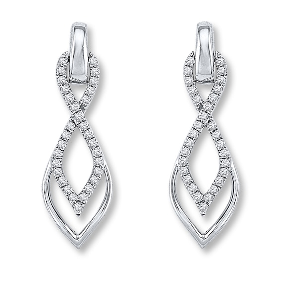 Previously Owned Diamond Earrings 1/3 ct tw Sterling Silver