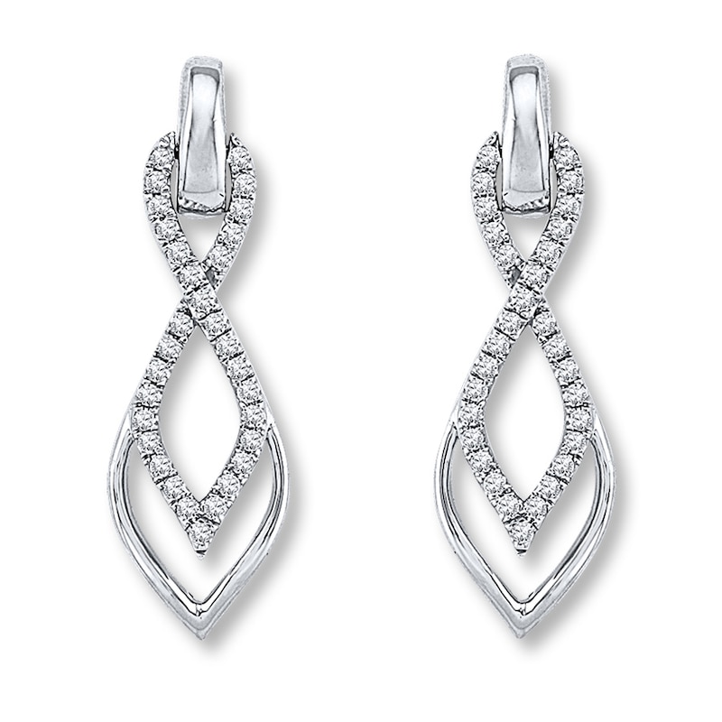 Main Image 1 of Previously Owned Diamond Earrings 1/3 ct tw Sterling Silver