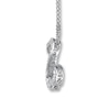 Thumbnail Image 2 of Previously Owned Heart Necklace 1/4 ct tw Diamonds 10K White Gold
