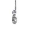 Thumbnail Image 3 of Previously Owned Heart Necklace 1/4 ct tw Diamonds 10K White Gold
