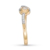 Thumbnail Image 3 of Previously Owned Interwoven Diamond Ring 1/10 ct tw Round-cut 10K Yellow Gold
