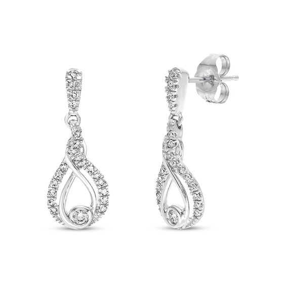 Previously Owned Interwoven Diamond Earrings 1/4 ct tw 10K White Gold