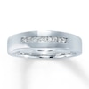 Previously Owned Men's Diamond Wedding Band 1/4 ct tw Square-cut 14K White Gold
