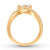 Thumbnail Image 2 of Previously Owned Ever Us Two-Stone Diamond Anniversary Ring 1 ct tw Round-cut 14K Yellow Gold - Size 10