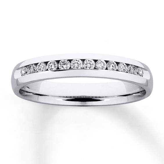 Previously Owned Anniversary Band 1/4 ct tw Round-cut Diamonds 14K White Gold Size 9