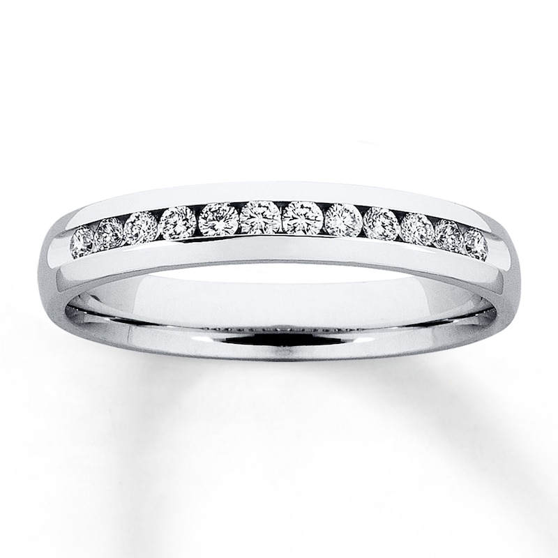 Main Image 1 of Previously Owned Anniversary Band 1/4 ct tw Round-cut Diamonds 14K White Gold - Size 9