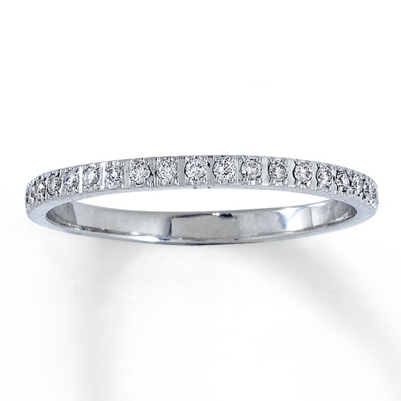 Previously Owned Diamond Anniversary Band 1/5 ct tw Round-cut 14K White Gold Size 4.75