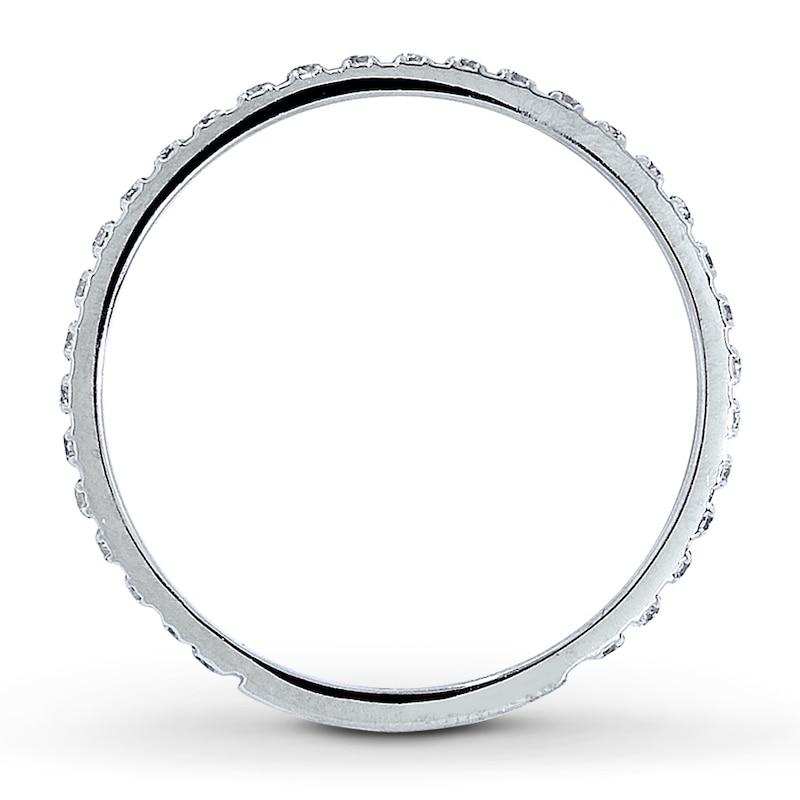 Main Image 2 of Previously Owned Diamond Anniversary Band 1/5 ct tw Round-cut 14K White Gold - Size 4.75
