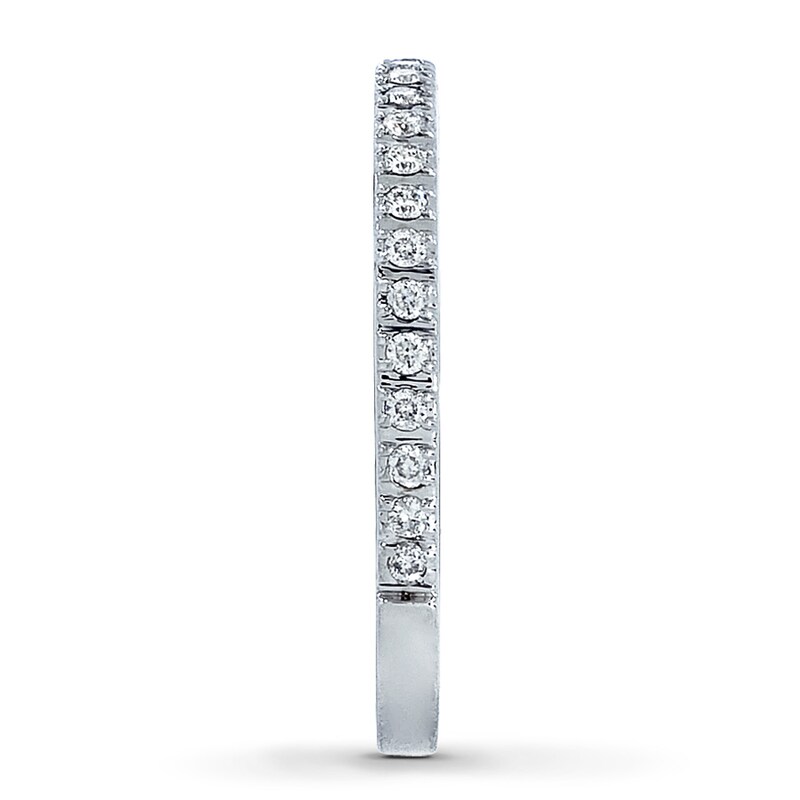 Main Image 3 of Previously Owned Diamond Anniversary Band 1/5 ct tw Round-cut 14K White Gold - Size 4.75