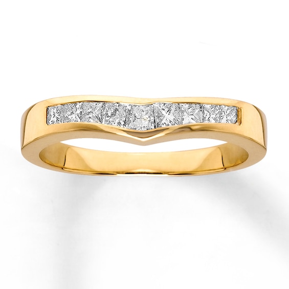 Previously Owned Diamond Enhancer 3/8 ct tw Princess-cut 14K Yellow Gold Size 5.5