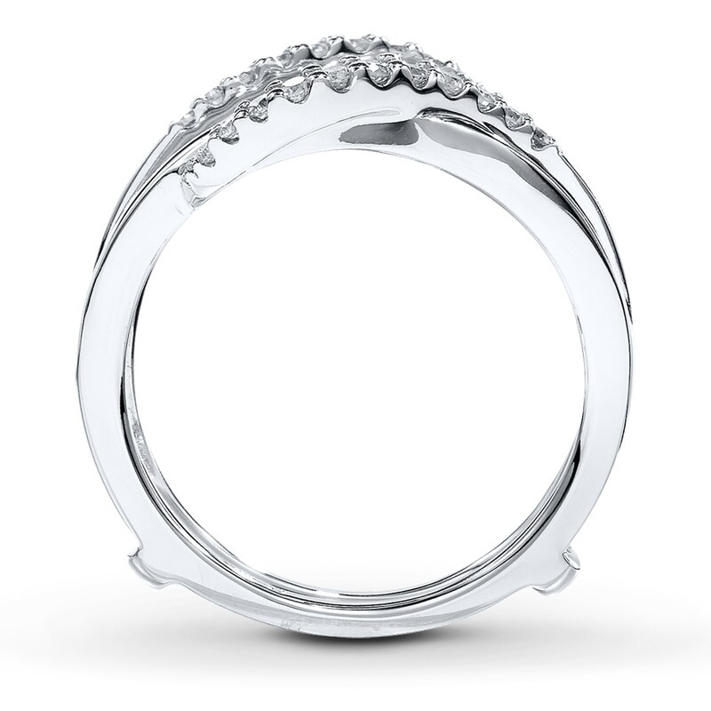 Main Image 2 of Previously Owned Enhancer 1/5 ct tw Round-cut Diamonds 14K White Gold - Size 8.5