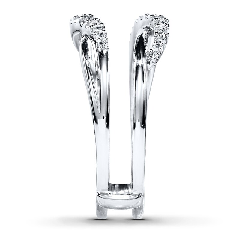 Main Image 3 of Previously Owned Enhancer 1/5 ct tw Round-cut Diamonds 14K White Gold - Size 8.5