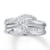 Previously Owned Enhancer 1/5 ct tw Round-cut Diamonds 14K White Gold