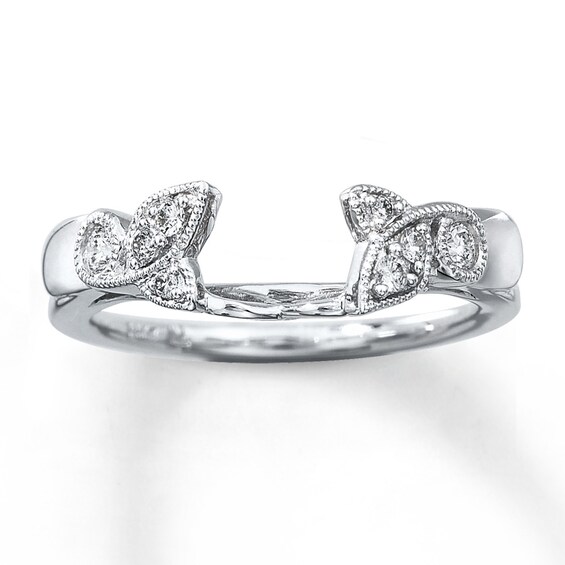 Previously Owned Diamond Enhancer Ring 1/6 ct tw Round-cut 14K White Gold Size 9.5