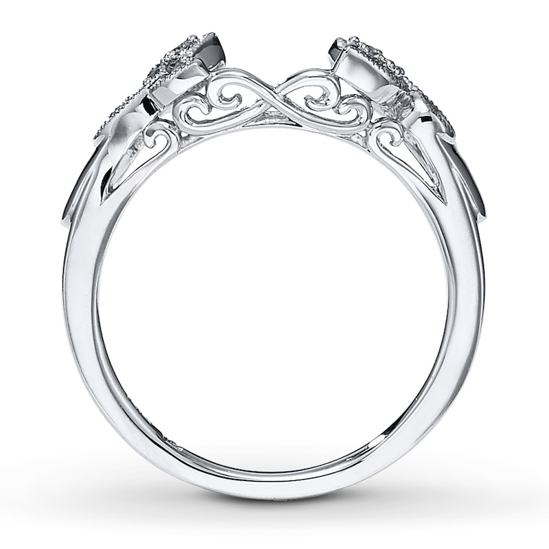 Main Image 2 of Previously Owned Diamond Enhancer Ring 1/6 ct tw Round-cut 14K White Gold Size 9.5