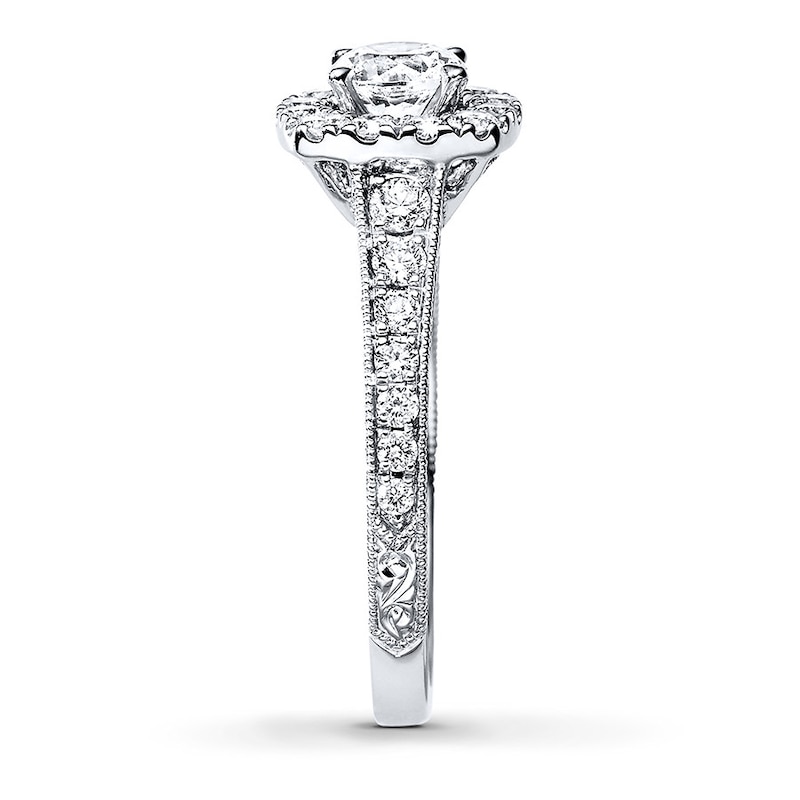 Main Image 3 of Previously Owned Neil Lane Diamond Engagement Ring 1-1/6 ct tw Round-cut 14K White Gold - Size 4.75