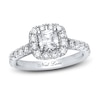 Thumbnail Image 1 of Previously Owned Neil Lane Diamond Engagement Ring 1-3/8 ct tw Cushion & Round-cut 14K White Gold - Size 5.25