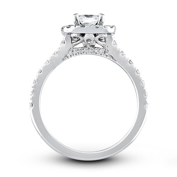 Thumbnail Image 2 of Previously Owned Neil Lane Diamond Engagement Ring 1-3/8 ct tw Cushion & Round-cut 14K White Gold Size 5.25