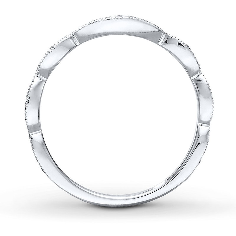 Previously Owned Neil Lane Wedding Band 1/5 ct tw Round-cut Diamonds 14K White Gold - Size 6.25