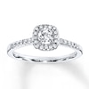 Thumbnail Image 1 of Previously Owned Diamond Engagement Ring 3/8 ct tw Round-cut 10K White Gold - Size 9.5