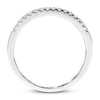 Thumbnail Image 3 of Previously Owned Diamond Wedding Band 1/10 ct tw Round-cut 10K White Gold - Size 8.75
