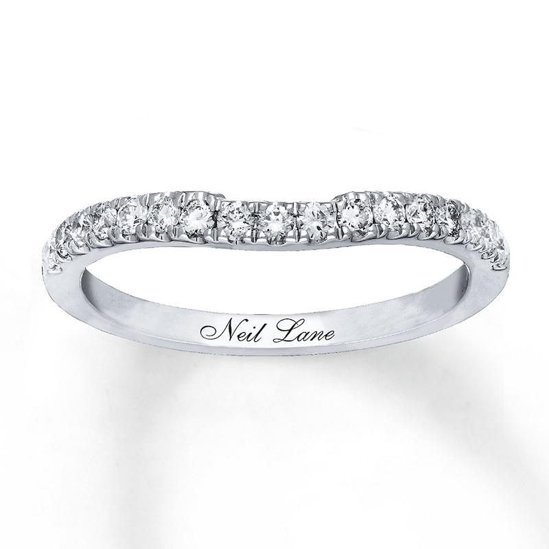 Previously Owned Neil Lane Wedding Band 1/3 ct tw Round-cut Diamonds 14K White Gold - Size 5