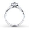Thumbnail Image 1 of Previously Owned Diamond Engagement Ring 3/8 ct tw Round-cut 10K White Gold - Size 5.25