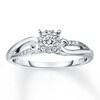 Thumbnail Image 1 of Previously Owned Diamond Engagement Ring 1/6 ct tw Round-cut 10K White Gold - Size 8.5